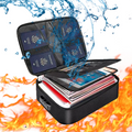 YHX Eco-friendly Durable Multi-Pocket Fireproof and Waterproof Document Organizer Bag with Lock for Secure Travel Home Storage