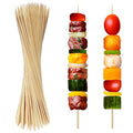 100% Natural Biodegradable Bamboo Durable Skewer Flat Disposable Stick for Catering