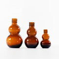 High Quality Amber Dropper Glass Bottle in Gourd Shape 10ml to 50ml Sizes Good Price Essential Oil Bottles Screw Cap Packed Box