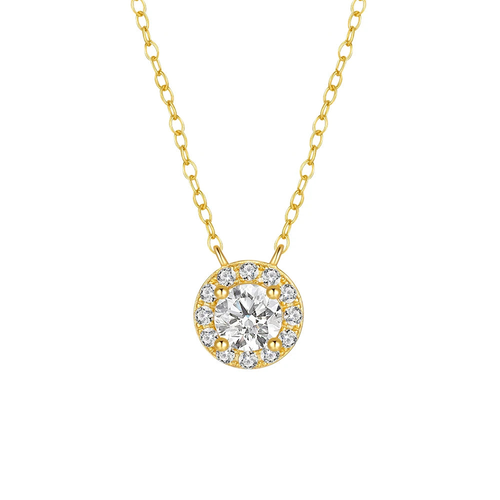 CANNER 925 Sterling Heart Fashion Necklaces for Women Day Pendent Dainty Womens Zircon Pearl Silver Necklace