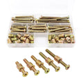 1/4-20 *13mm Carbon Steel Zinc Plated Black Threaded Inserts & Hex Socket Furniture Barrel Bolts Combination