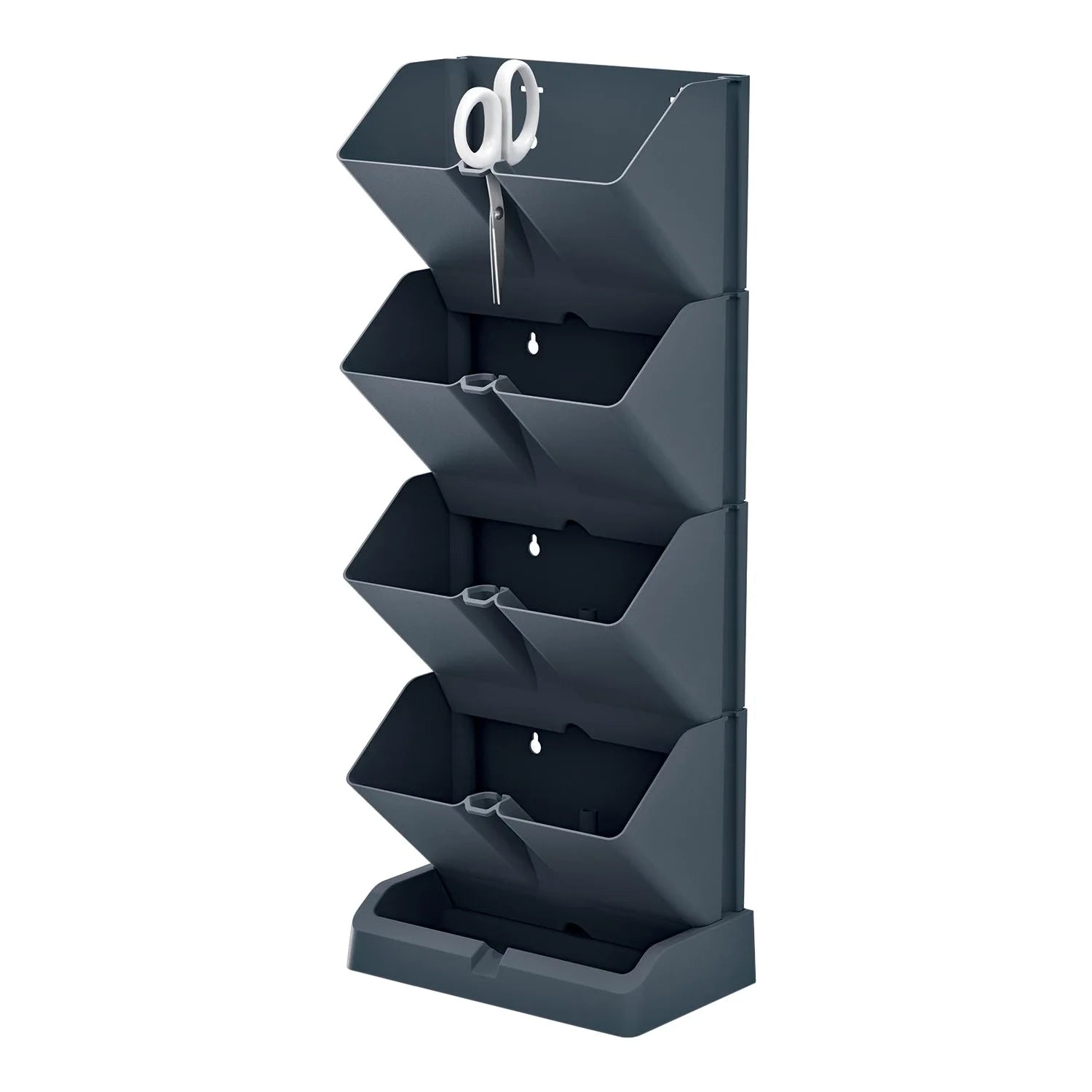 Prosperplast Mini Cascade vertical planter made of anthracite-colored plastic 19.5 (length) x 11.4 (width) x 47.5 (height) cm