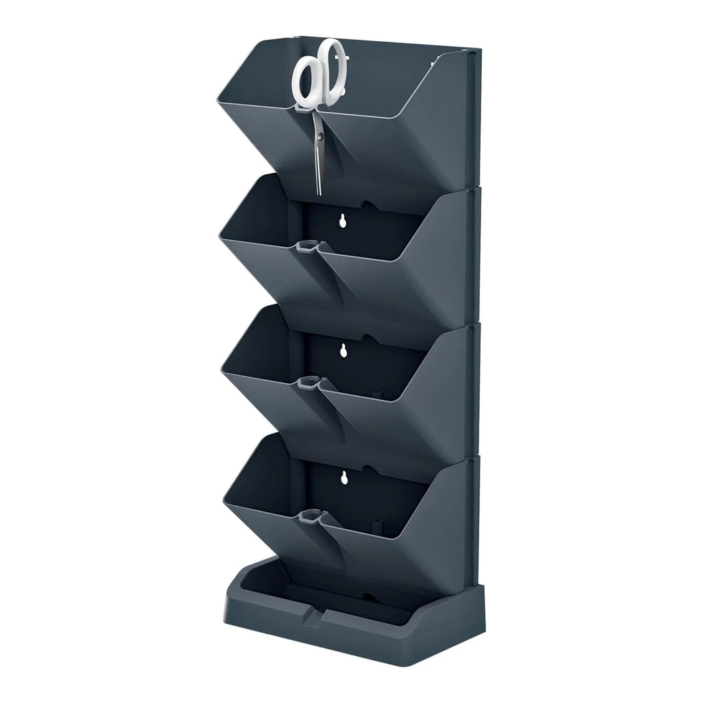 Prosperplast Mini Cascade vertical planter made of anthracite-colored plastic 19.5 (length) x 11.4 (width) x 47.5 (height) cm