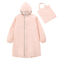 Children's Waterproof Raincoat with Hood Lightweight Foldable Kids Rain Coat Pink for Girls