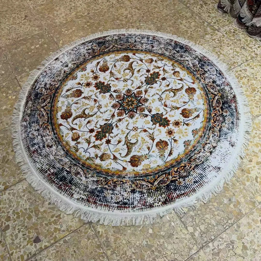 Customized Circular Non-slip Carpet for Corridor Area Carpet Large-sized Digital 3D Printed Carpet Modern Style