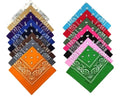 OEM Service Available Wholesale 55*55cm Cotton Square Bandanas Multifunctional Custom Design with Logo