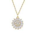 2023 Flash Sun Flower Rotating Micro Inlaid Zirconium Sunflower Pendant Special Interest Design Necklace