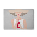 Made In Germany - Home Decor Canvas Picture Retro Audrey - Wall Mural In Grey And Beige - Canvas Picture On Stretcher Frame