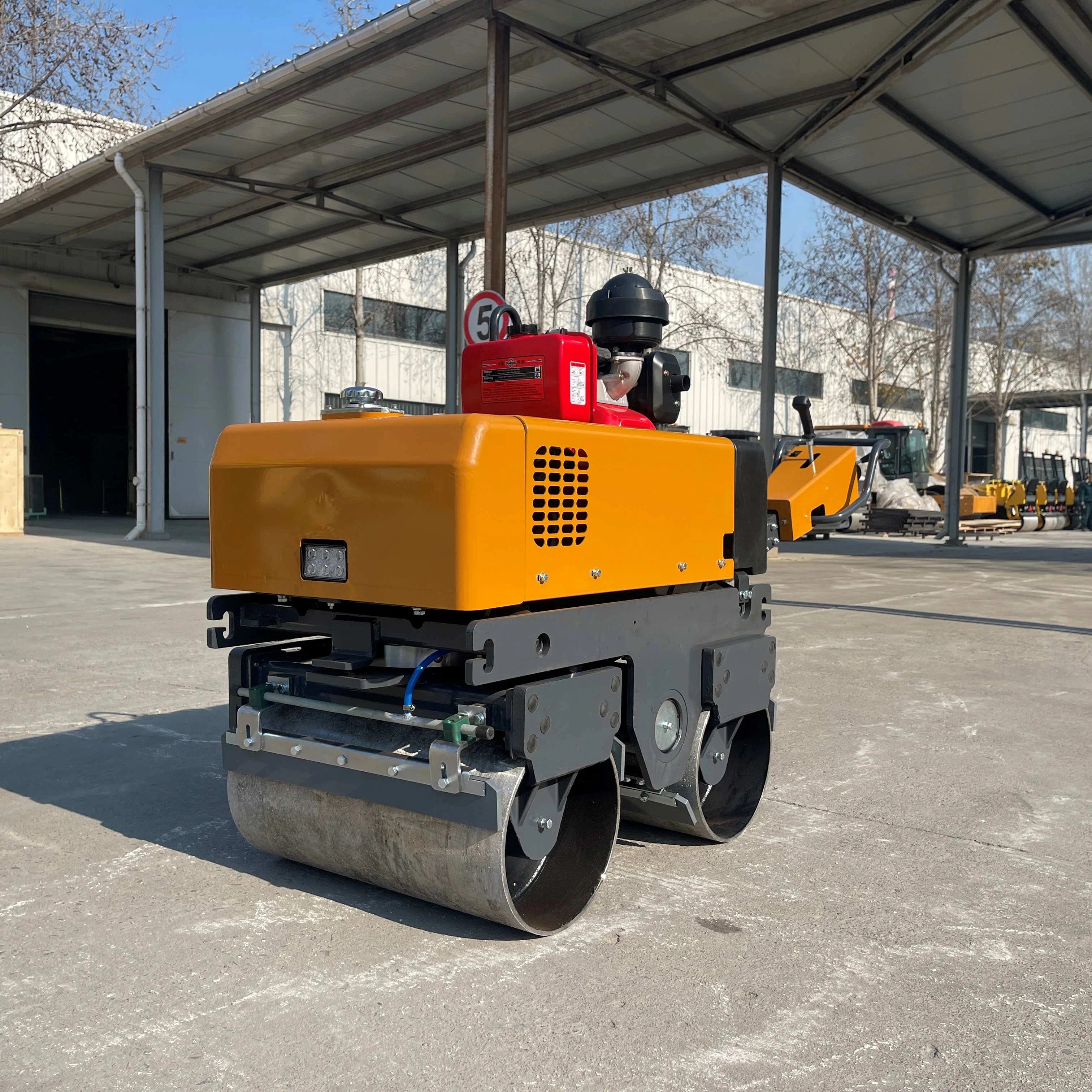550KG 650KG 800KG Walk-behind Vibratory Roller Double Steel Wheel Manual Guided Compactor