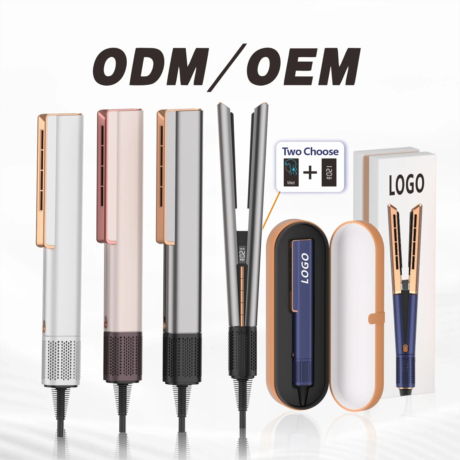 Wholesale Price 2024 New Negative Ion Airflow Heating Comb Straightening Drying 2 in 1 Hair Dryer Straightener