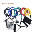 Customized Fitness Exercise Tube 11 Pcs/Set Tpe Resistance Bands Training Yoga Tubes with Carabiner Pull Rope
