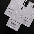 Custom Recycled Embossed Hang Tag Luxury Special Cardboard Gift Brand Name Clothing Labels for Garments Custom Clothing Labels