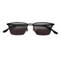 Business Style Vintage Rectangular Titanium Sunglasses for Men Gold Frame Polarized Sun Glasses Fashionable Printed Lenses Lens