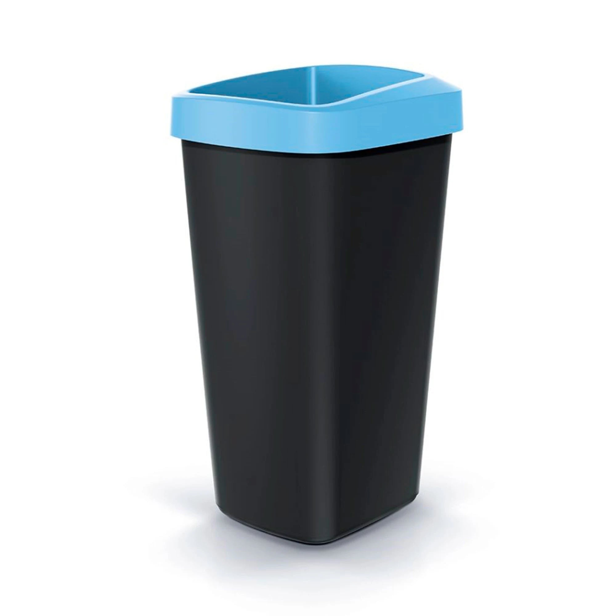 KEDEN 45L recycling bin in plastic with practical open lid blue color.