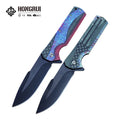 Hongrui 2026 New Desgin Hunting Folding Knife Good Quality Survival Knife 3cr13 Stainless Steel Blade and 3D Printing Handle