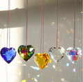 Sun Catcher Crystals Pendant Heart Shaped Prism Rainbow Crystal Prism Pendant Suncatcher Color Sparkle Window Wall Hanging Decor