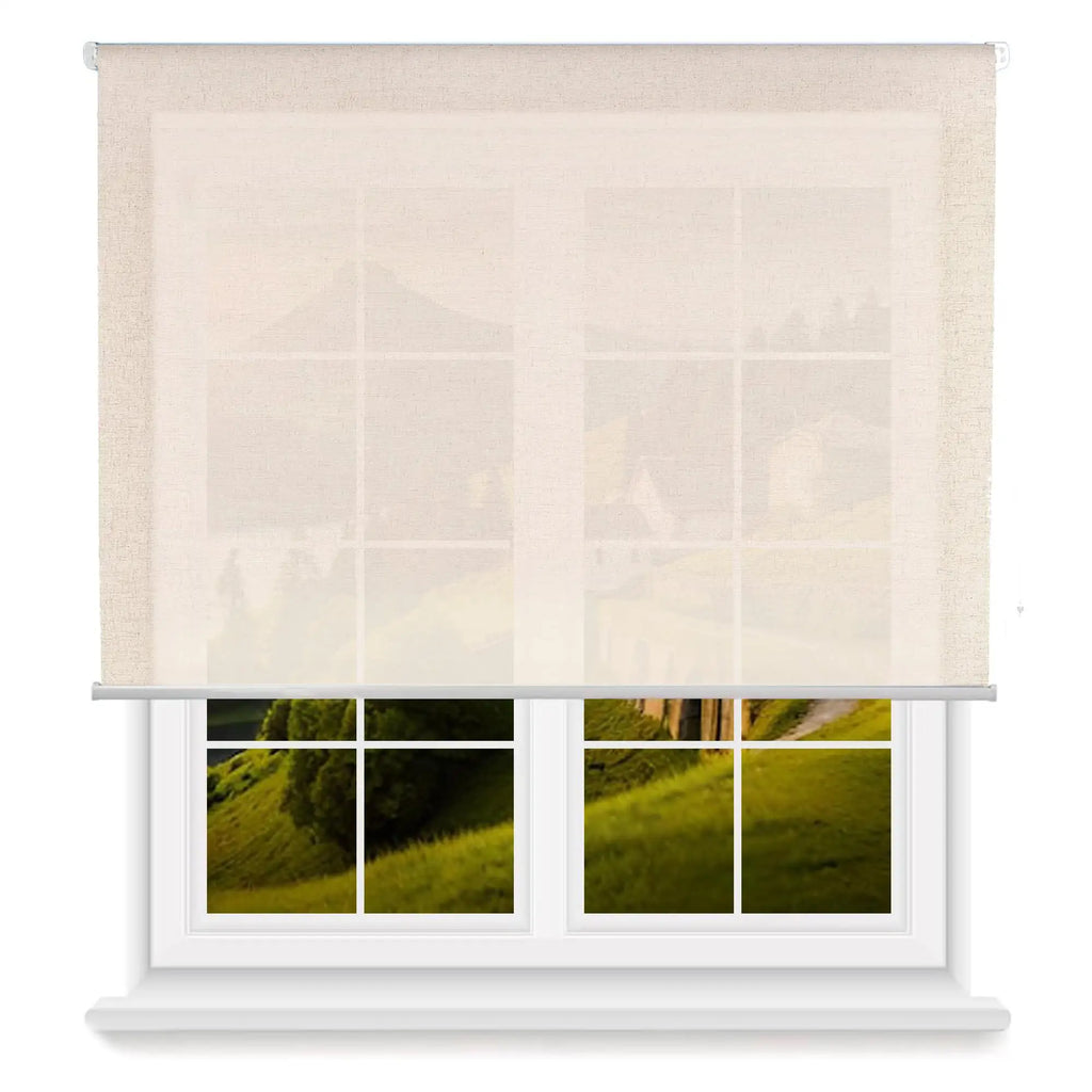 Well Home Plain Translucent Roller Blind - Linen Color 180 x 110cm (width x length)/Fabric Size 177 x 105cm