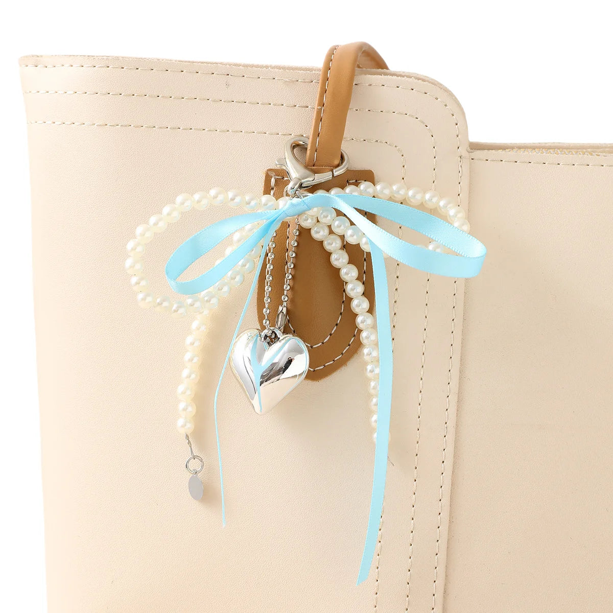 New Arriving Creative New Ribbon Pearl Bowknot Pendant Bag Accessory Phone Case Keychain Pendant Jewelry