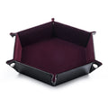 Best Selling PU Leather Polyhedral Dice Rolling Tray Hexagonal DND Dice Tray for Dungeons and Dragons Table Games