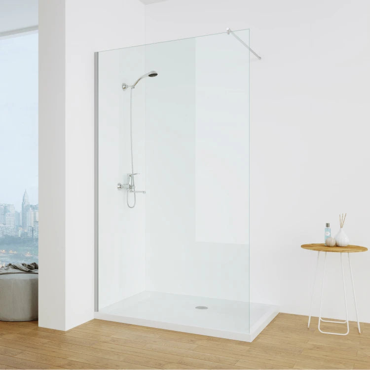 Best-selling Modern Hotel Bath Rectangle Straight Chrome Anodized Aluminium Frame Folding Walk-in Shower Enclosure Leak Proof