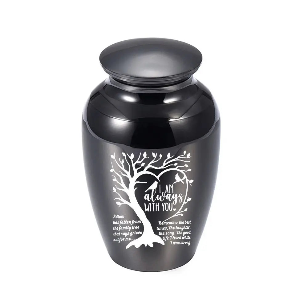 Luxury Metal Urn with Laser Paw Engraved Portrait and Personalized Nameplate Perfect for Home or Office Memorial