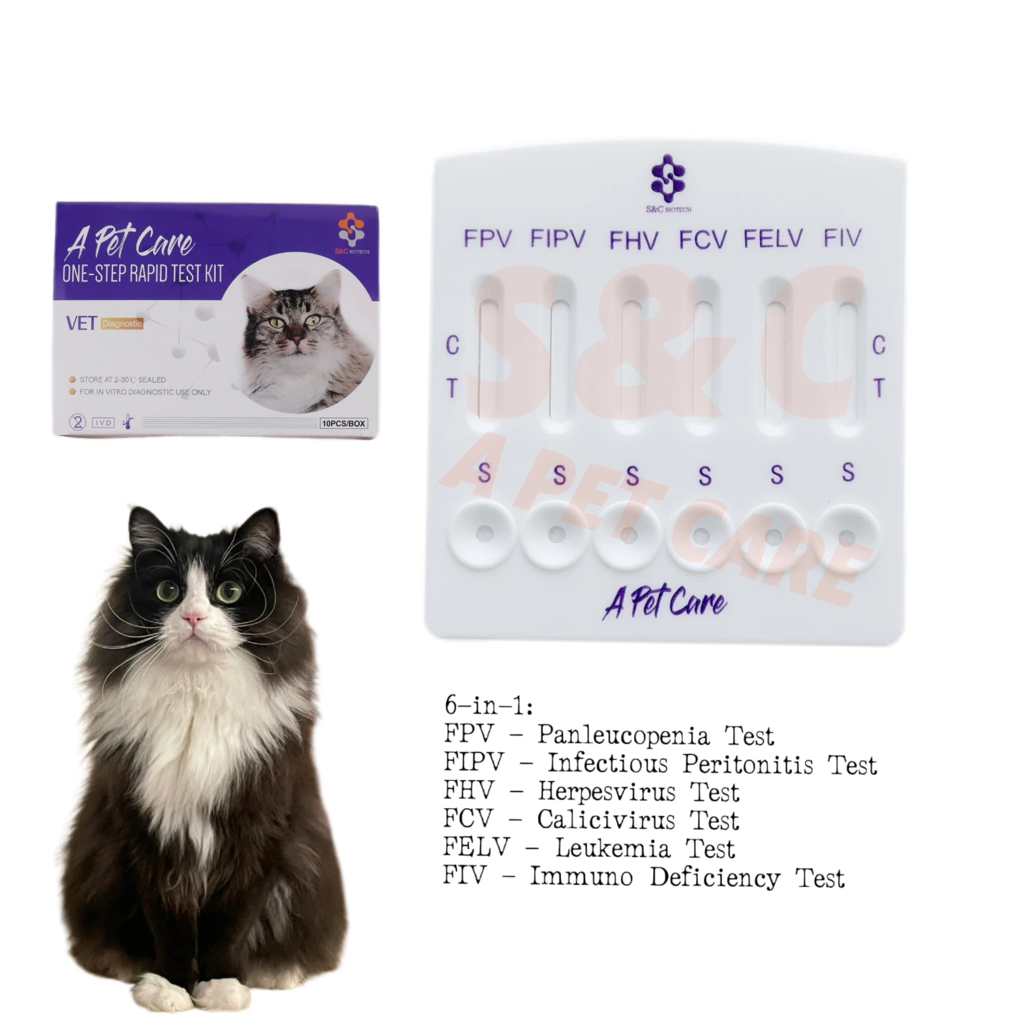 Pet CarePanleucopenia/Infectious Peritonitis/Herpesvirus/Calicivirus/ Immuno Deficiency/Leukemia Veterinary Diagnostic Equipment