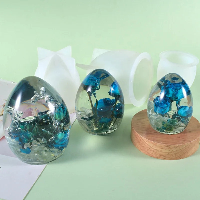 B-5570 Diy Egg Silicone Mold Crystal Glue Epoxy Resin Mould Home Decor Star Ball Desktop Decoration Pouring Candle Wax Mold