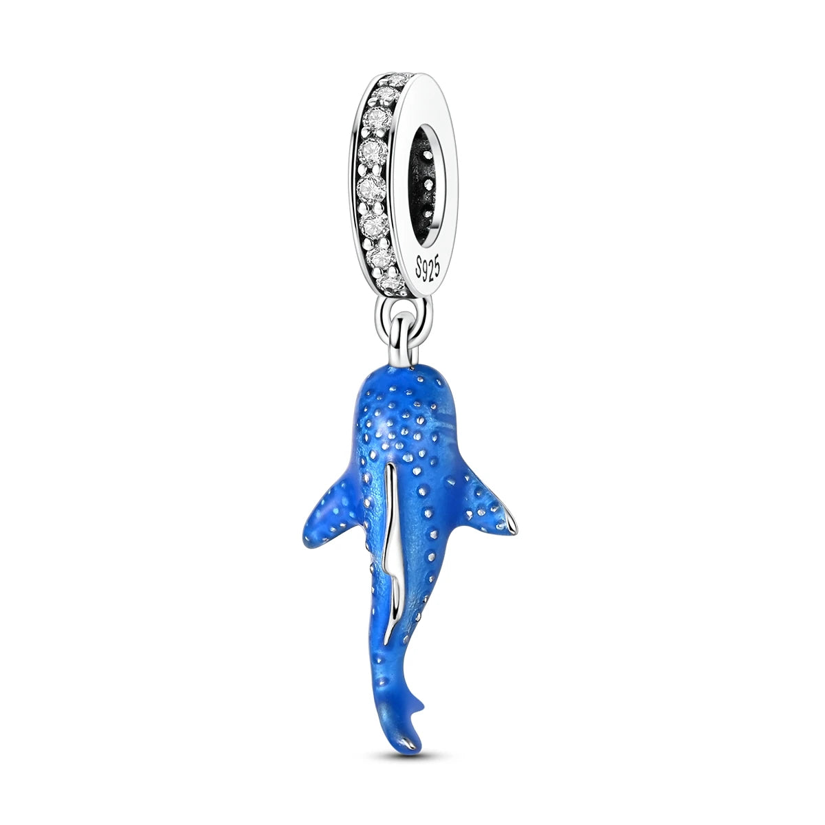 Silver Fashion Glow-in-the-Dark Whale Shark Charms Pendant With Zircon Classic Jewelry Parties Silver Plated