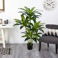 SKVT-Zhen Four Branches Yellow Heart Brazilian Wood Dracaena Fragrans Artificial Plants & Greenery