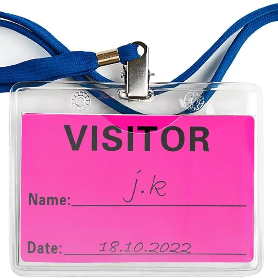 Visitor Pass Stickers Pink Visitor Name Identification Labels 2 X 3 Inch Stickers 300 Labels Per Roll