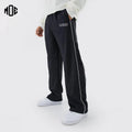 Wholesale Custom Logo Plain Oversized Contrast Piping Heavyweight Woolen Embroidery Jogger Sweatpants Loose OEM 100% Cotton Man