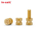 Brass Nuts Zinc Plated Class 4.8 6.8 Healthcare Industrial Use Embedded Injection Molded Plastic Corrosion Resistant Conductive