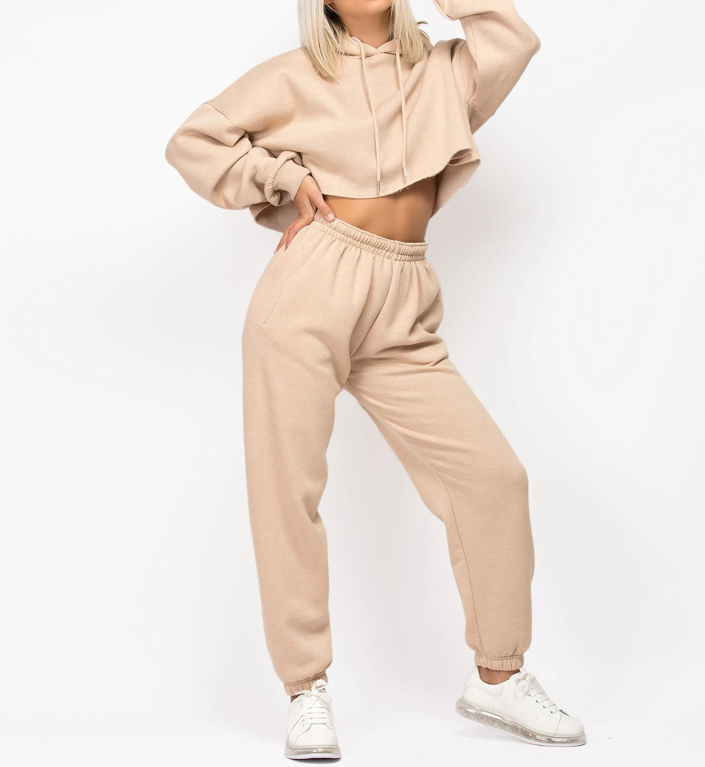 Splash Ink Print Stacked Pants Flared Sweatpants Women Sweatsuit Tracksuit Two Piece Set Hoodie Manufacturers Street Wear