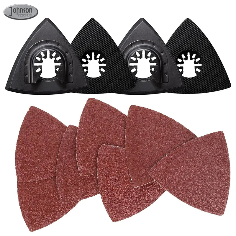 136 Pcs Power Oscillating Multi Tool Sanding Pad Kit Multitool Sandpaper for Wood Plaster Polishing