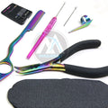 Microlinks Professional Hair Extensions Kit Tools Hair Extension Pliers Micro Links Silicone Rings Bead Made Durable Steel Metal