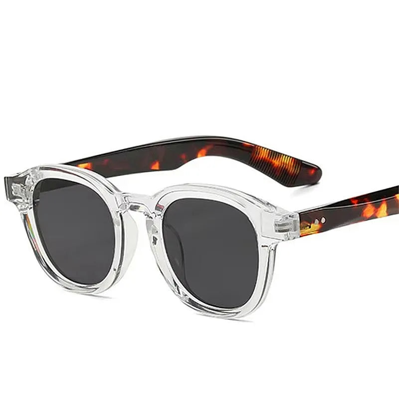 Logo Custom 2025 Retro Small Frame Round Sun Glasses UV400 Anti Blue Light Eyewear Rivets Oval Sunglasses Men Women