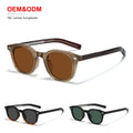 Retro High Quality Thick Fashion Eyewear for Men Women Unisex TR90 Eyeglass Frame Polarized Lenses OEM Custom Sunglasses
