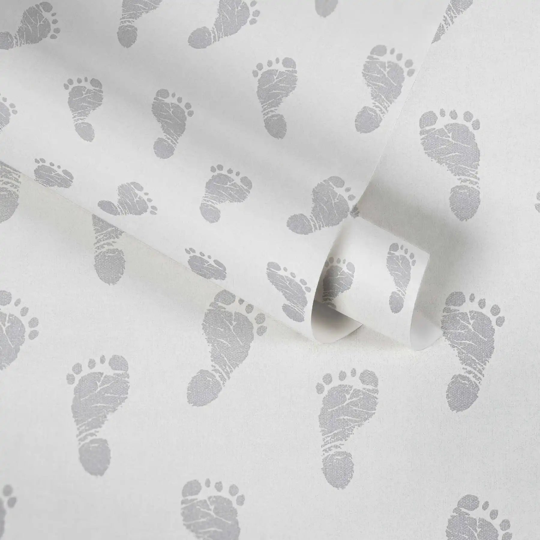 Made in Germany - Sale Wallpaper Rolls Children'S Room Silver White Non Woven Wallpaper Stock Clearance - 1005 x 053 m