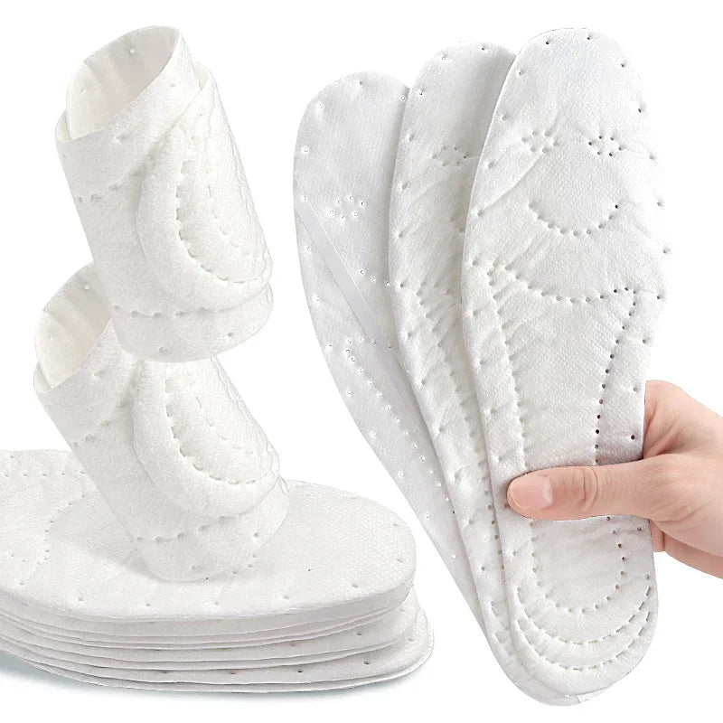 Disposable Shoe Liners & Breathable Insoles -Sweat-Absorbing Replaceable Inserts for Men & Women