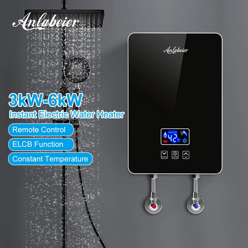 Constant Temperature Instant Heating Tankless 6kw CE Certification China Wholesale 220v Electric Water Heater