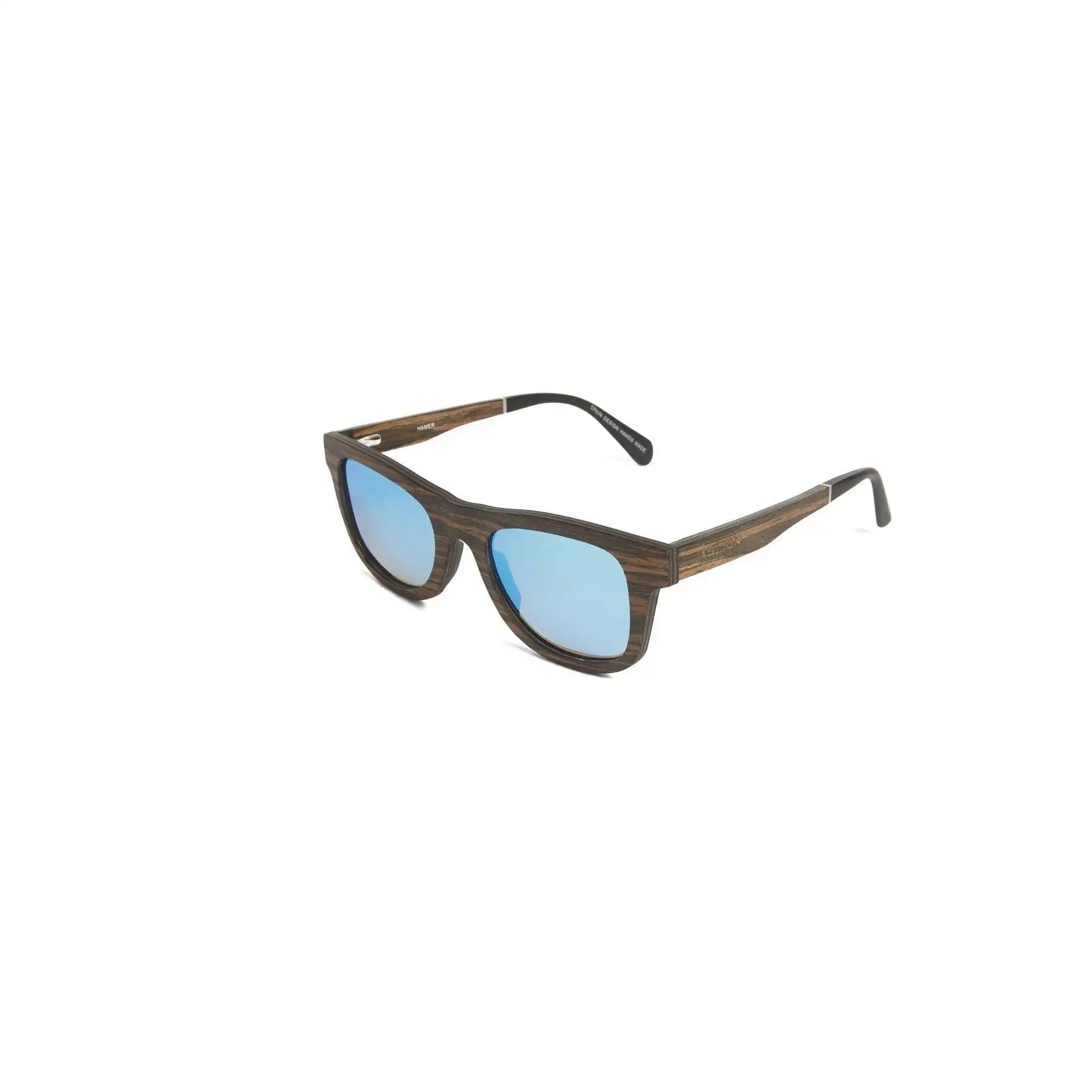 Imperio Hammer Natural Wood Unisex Fashion Adult Sunglasses-Polarized UV400 Protection 50mm Eye Size 21mm Bridge Width Light