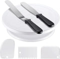 Cake Decorating Turntable Set Rotating Cake Stand with Icing Spatula & Scraper