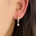Fashion Earrings Foxi in Stock Wholesale Bulk Aretes 18K Gold Plated Simple Charm Hoop Earrings for Women