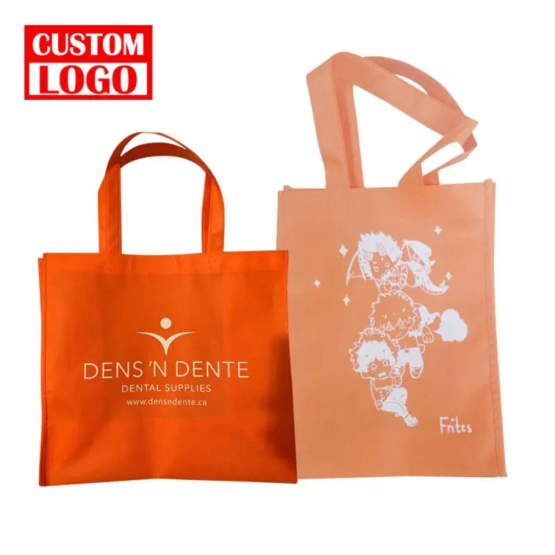 Customized Reusable Tote Shopping Bag Custom Printable Non Woven Bag Tote Reusable D Cut Non Woven Bag