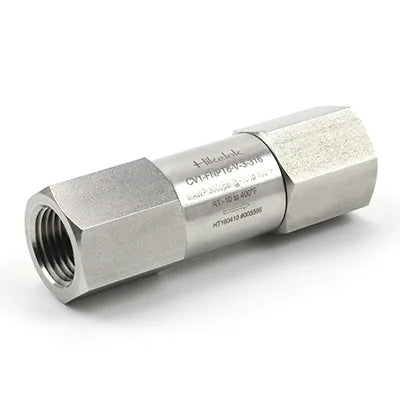 Parker Type Hikelok High Pressure Stainless Steel Brass One Piece Cracking Pressure One-way Valve Non-Return Valve Check Valve