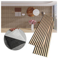 Kasaro Modern Self-Adhesive Geometric Wood Veneer Wall Tile Stickers 3D Polyester Acoustic Panels