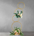 E New Event Props Ring Arch Road Lead Gold Table Flowers Decor square Round Flower Shelf Wedding Table Centerpieces Decoration