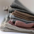 100% Cotton Napkins Fabric Linen Texture Plain Dyed Handmade Customizable Yard Meter Leftovers Pile All Season Use Home Decor