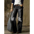 2026 Cross-Border Original European & American Vintage Casual Straight Wide-Leg Women's Hot-Selling Jeans --Distressed Jeans