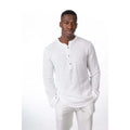 Imperio Men's Breathable Linen-Style Cotton Long Sleeve Casual Shirt Regular Length White Size S China Model U7091
